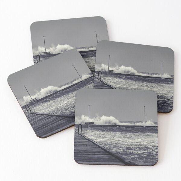 Item preview, Moody waves crashing over end of Frankston pier designed and sold by James-Cole.