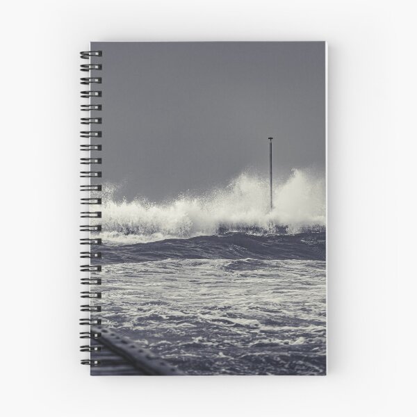 Item preview, Moody waves swallowing end of Frankston pier designed and sold by James-Cole.