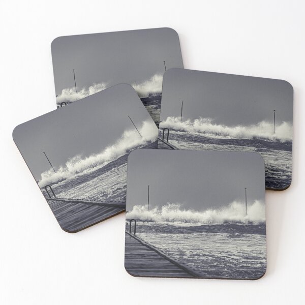 Item preview, Moody waves swallowing end of Frankston pier designed and sold by James-Cole.