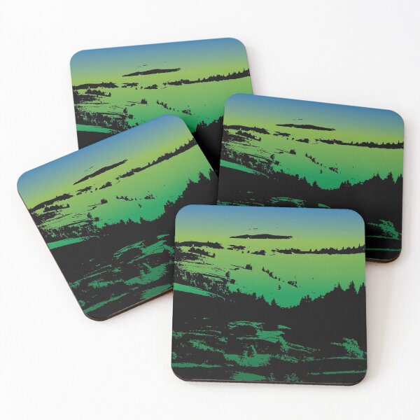 Item preview, Black Green And Blue Abstract Vegetation designed and sold by RPMELO.