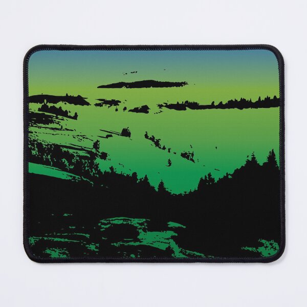 Item preview, Black Green And Blue Abstract Vegetation designed and sold by RPMELO.