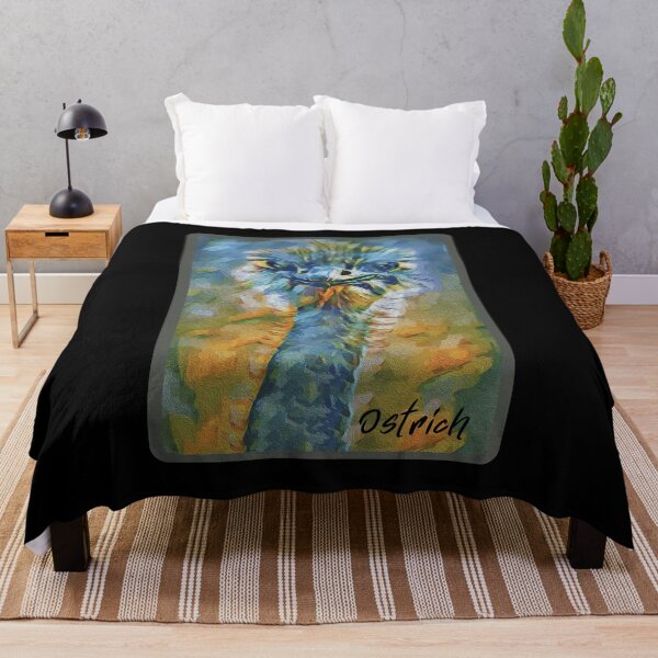 Item preview, Ostrich - Bird Oil Painting designed and sold by ColorfulMystic.