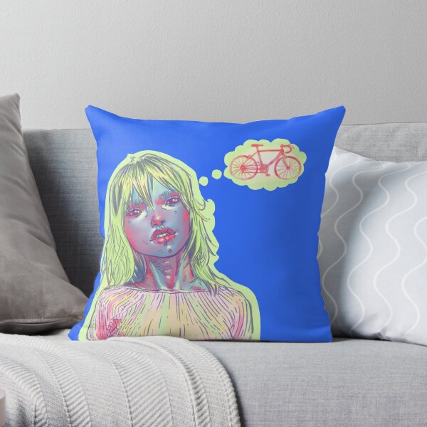 Bicycle Daydream E for Everyone Throw Pillow