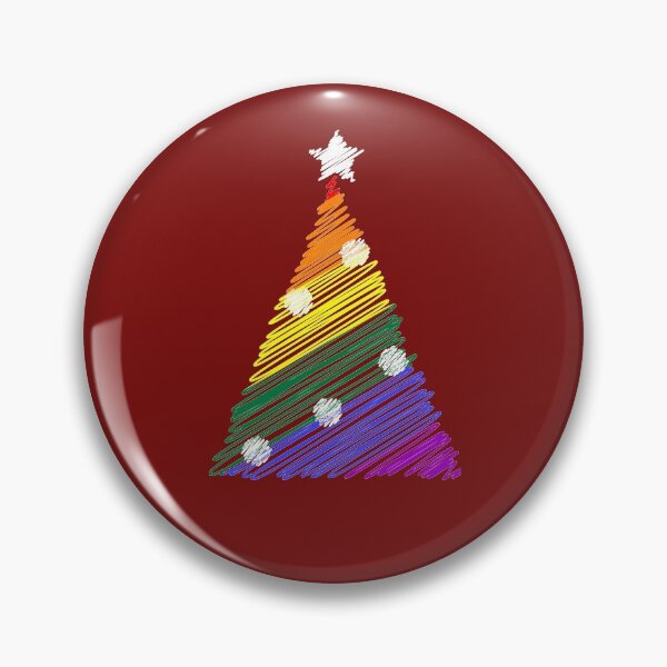 Item preview, Scribbled LGBT rainbow Christmas tree designed and sold by incurablehippie.