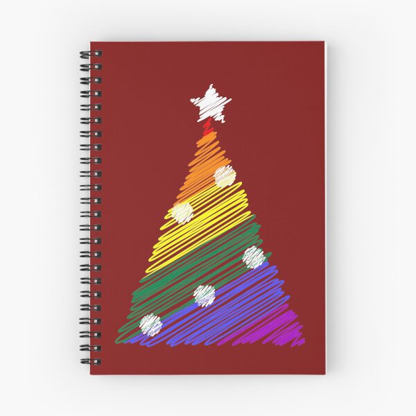 Item preview, Scribbled LGBT rainbow Christmas tree designed and sold by incurablehippie.