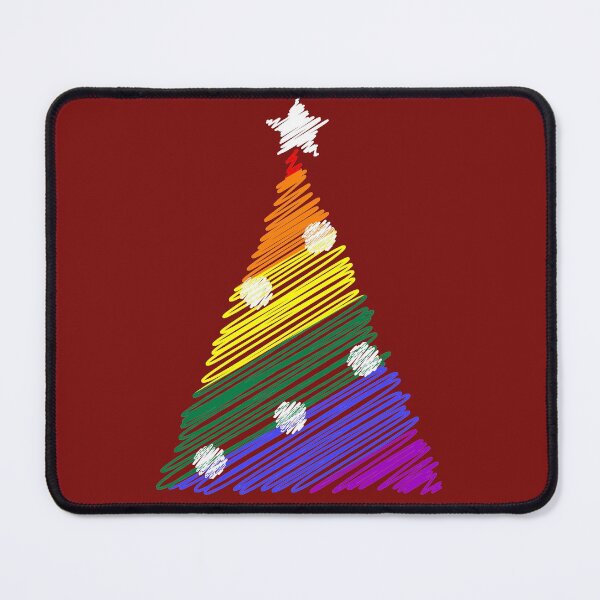 Item preview, Scribbled LGBT rainbow Christmas tree designed and sold by incurablehippie.