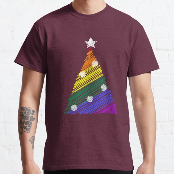 rainbow gay pride flag christmas trees