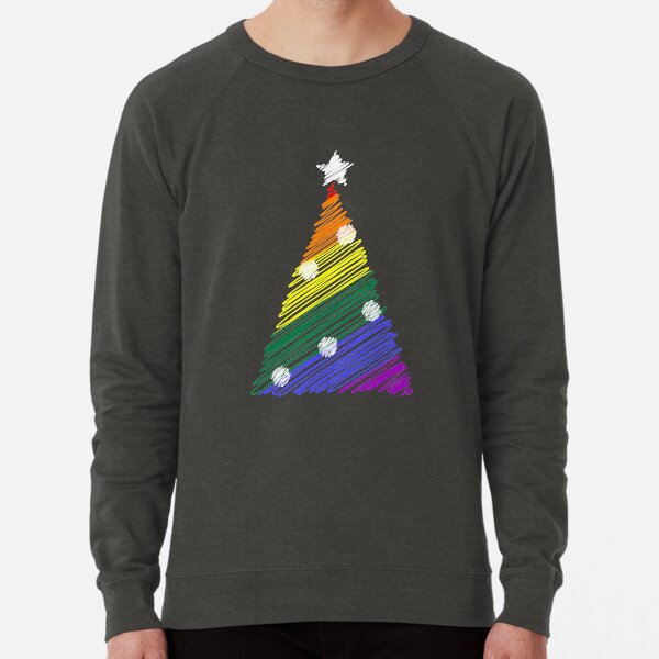 Item preview, Scribbled LGBT rainbow Christmas tree designed and sold by incurablehippie.