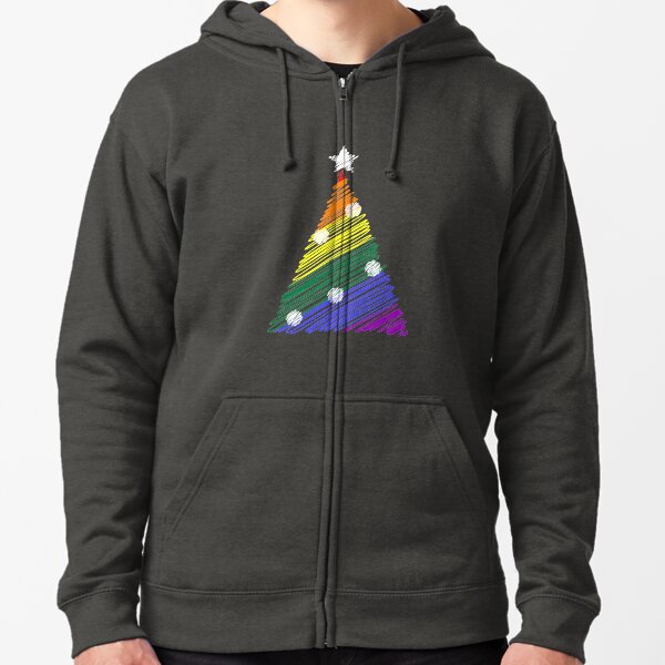 Artikel-Vorschau von Gekritzelter LGBT-Regenbogen-Weihnachtsbaum, designt und verkauft von incurablehippie.