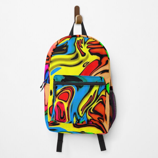 Item preview, Multicolor Abstract Rainbow Pattern - Orange, Blue, Red, Purple, Green Mixed Wavy Strokes designed and sold by silviaol.