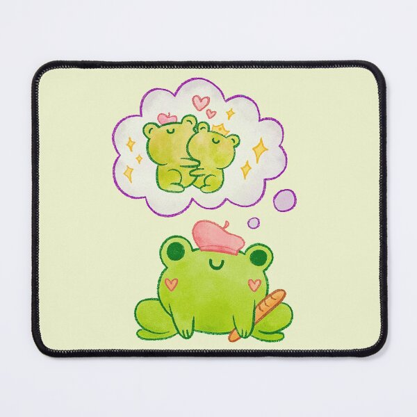 French Frog Dreaming of Love Mouse Pad