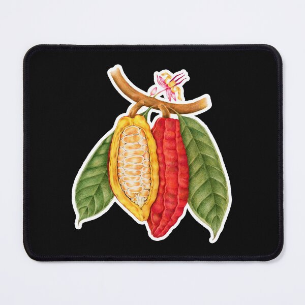 Item preview, Hand illustrated cacao tropical plant designed and sold by GoldfishEast.