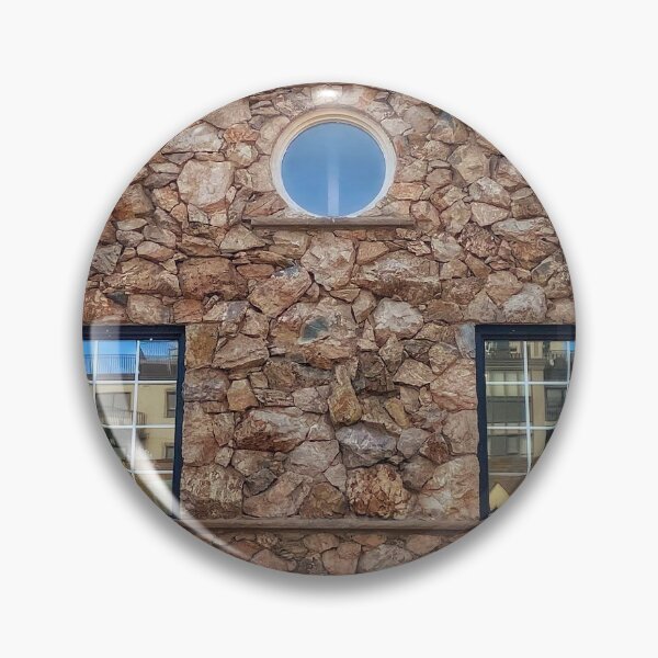 Item preview, Stone wall with round window designed and sold by NearScapes.