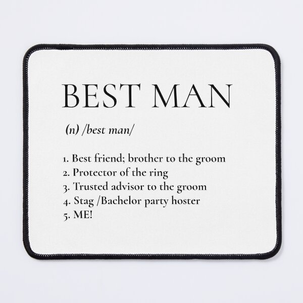 Item preview, Best Man Meaning (black) designed and sold by Allyoudois.