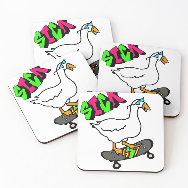 Item preview, SICK Goose on Skateboard, Skater Bird.... So Rad! designed and sold by WhatWhatDesigns.