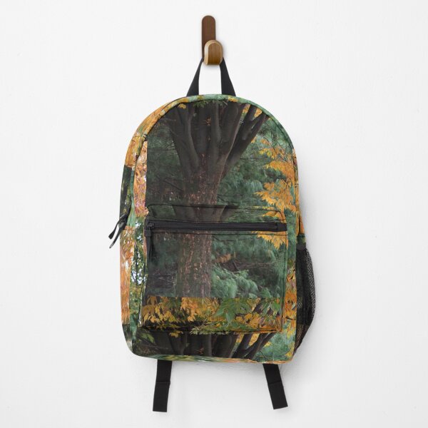 Item preview, Autumn Scene Yellow Leaves Evergreen in Background designed and sold by JariHawk.