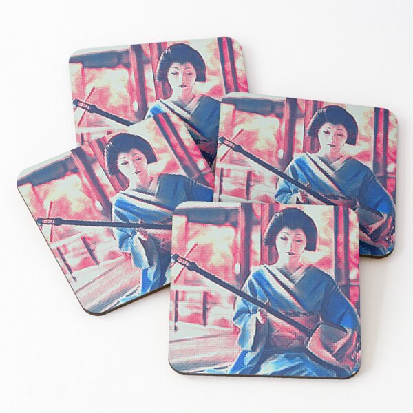 Item preview, GEISHA  ART - TRADITIONAL JAPANESE GEIKO PERFORMER designed and sold by MrCreativeArts.