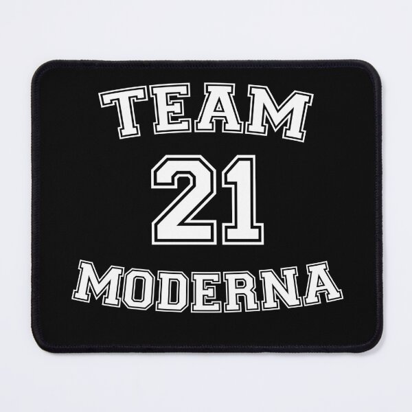 Item preview, Vaccine pride: Team Moderna (white college varsity jersey typeface) designed and sold by Ofeefee.