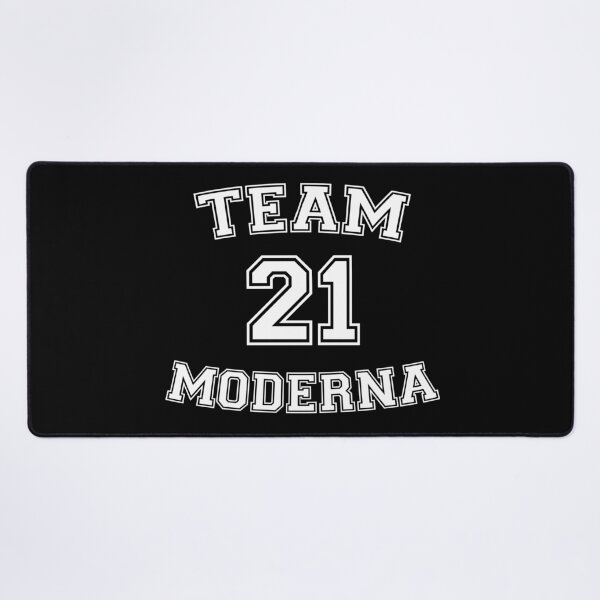 Item preview, Vaccine pride: Team Moderna (white college varsity jersey typeface) designed and sold by Ofeefee.