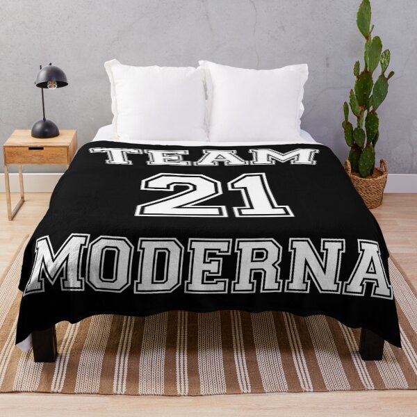 Item preview, Vaccine pride: Team Moderna (white college varsity jersey typeface) designed and sold by Ofeefee.