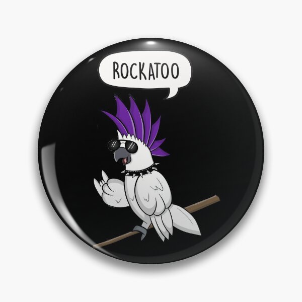 Item preview, Rockatoo - Funny Cockatoo Punk Rock Pun gift designed and sold by LEFDDesigns.