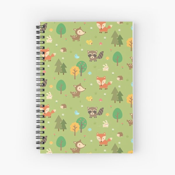 Item preview, Cute Forest Woodland Animals Pattern Green designed and sold by rustydoodle.