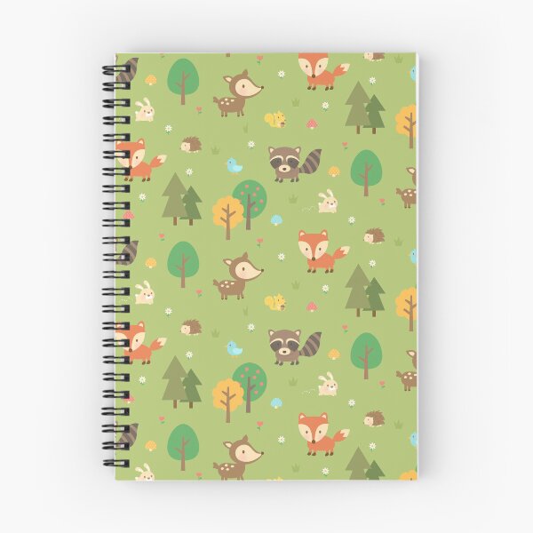 Item preview, Cute Forest Woodland Animals Pattern Green designed and sold by rustydoodle.