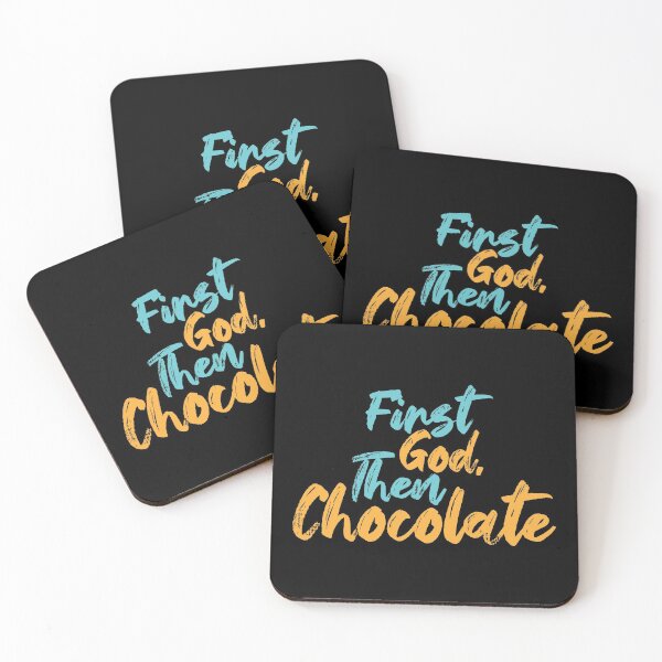 Item preview, First God Then Chocolate designed and sold by Creatively Torn.