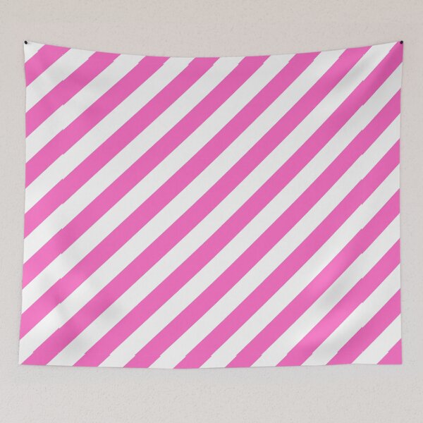 Item preview, Retro Abstract White and Pink Stripes Pattern, Classic Pink White Stripes Pattern designed and sold by silviaol.