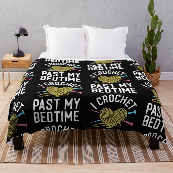 Aperçu de l'œuvre J'ai passé mon coucher au crochet Funny Stitching Textiles créée et vendue par GravitiTees.