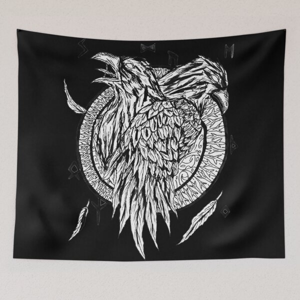Item preview, Huginn and Muninn (Inktober 2021 Day 5) designed and sold by Jorden Estes.