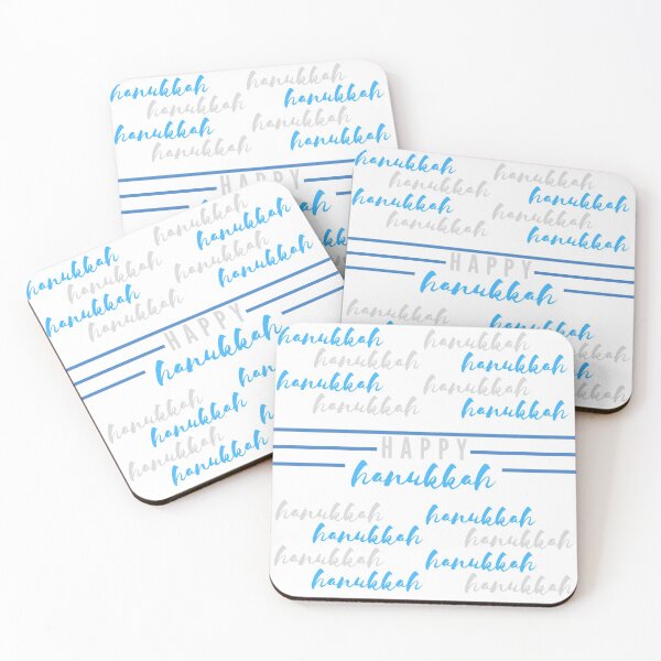 Item preview, Happy Hanukkah | Blue and Silver Hanukkah designed and sold by WordsToArt.