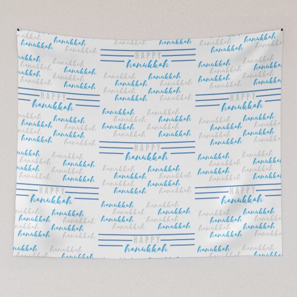 Item preview, Happy Hanukkah | Blue and Silver Hanukkah designed and sold by WordsToArt.