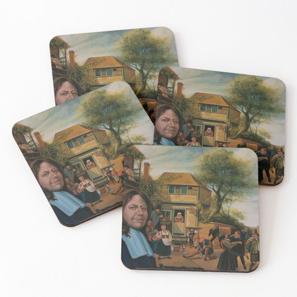 Item preview, Jan Steen Peasants before an Inn Painting designed and sold by PaulMeijering.