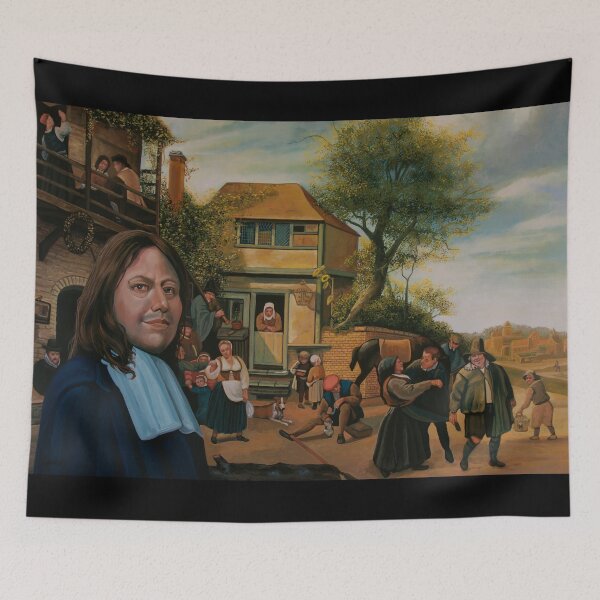 Item preview, Jan Steen Peasants before an Inn Painting designed and sold by PaulMeijering.