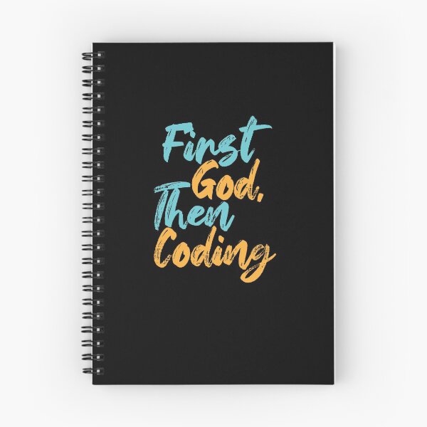 Item preview, First God Then Coding designed and sold by Creatively Torn.
