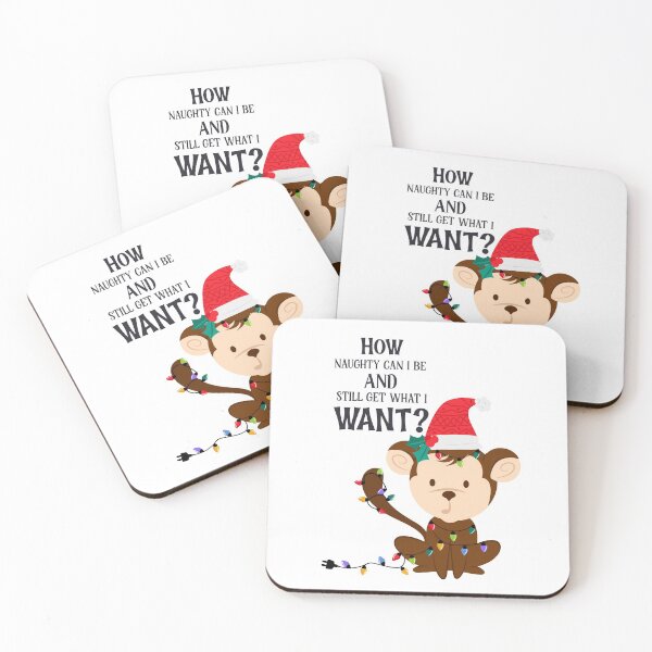 Item preview, Naughty or Nice Christmas Monkey designed and sold by Bliss Find And Design.