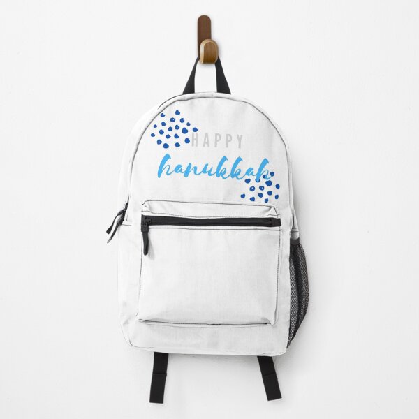 Item preview, Happy Hanukkah | Blue Dots and Silver designed and sold by WordsToArt.