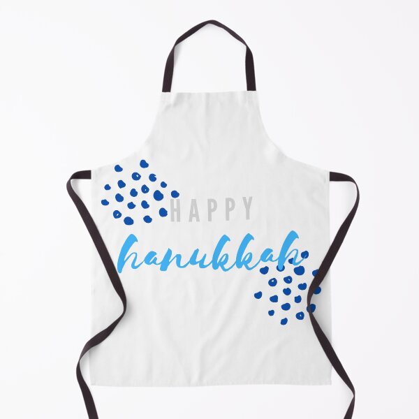 Item preview, Happy Hanukkah | Blue Dots and Silver designed and sold by WordsToArt.
