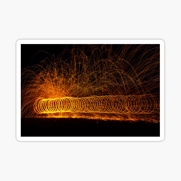 Spiral light painting photography Sticker