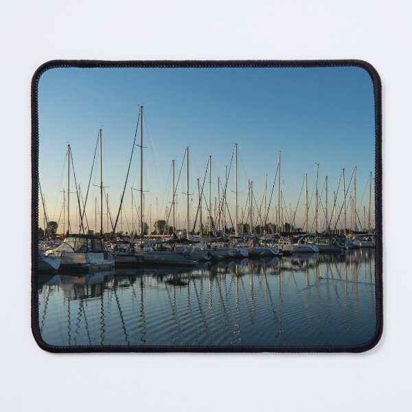 Item preview, Glossy Early Morning Ripples - Bright Blue Summer at the Marina designed and sold by Georgia Mizuleva.