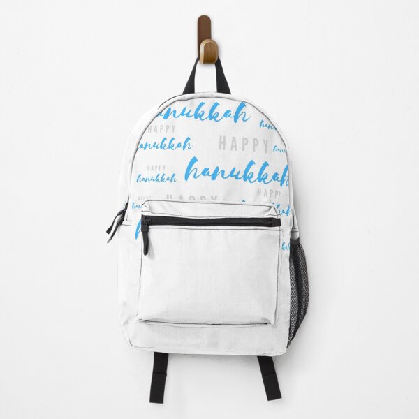 Item preview, Happy Hanukkah | Blue with Silver Repeat designed and sold by WordsToArt.
