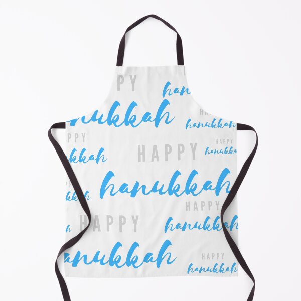 Item preview, Happy Hanukkah | Blue with Silver Repeat designed and sold by WordsToArt.