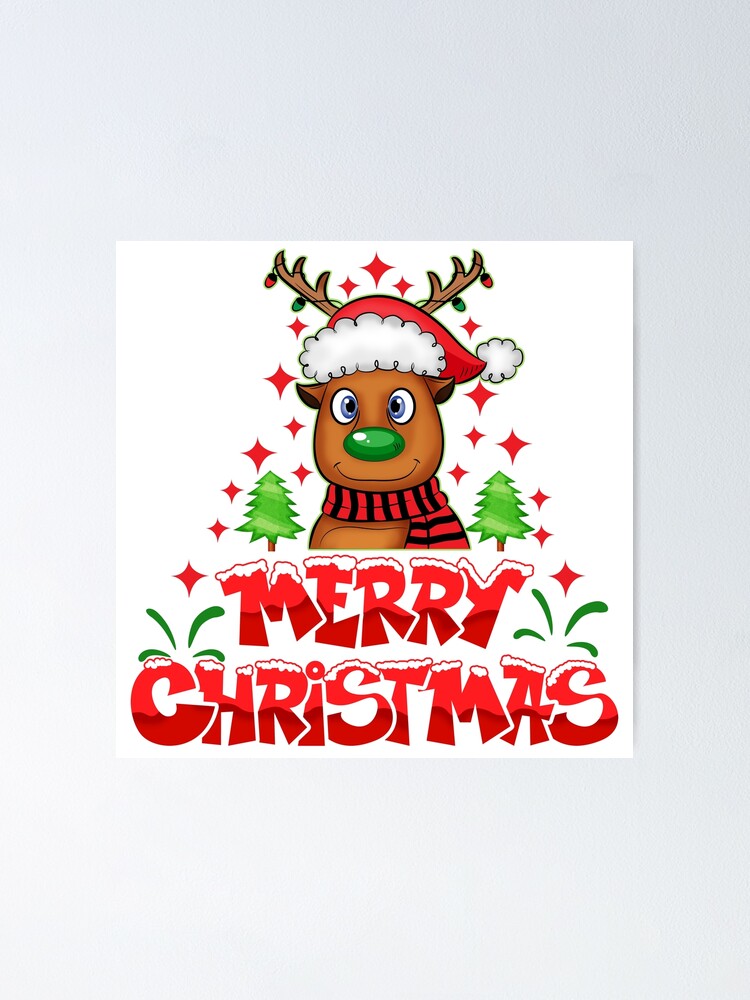 Póster «Reno Navidad Lindo Rudolph» de MisPuHoney | Redbubble