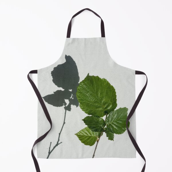 Item preview, Sophisticated Shadows - Glossy Hazelnut Leaves on White Stucco - Vertical View Upwards Left designed and sold by Georgia Mizuleva.