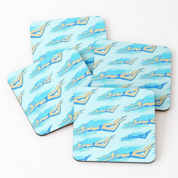 Item preview, Swimming Summer Seamless Pattern designed and sold by FlossieShop96.