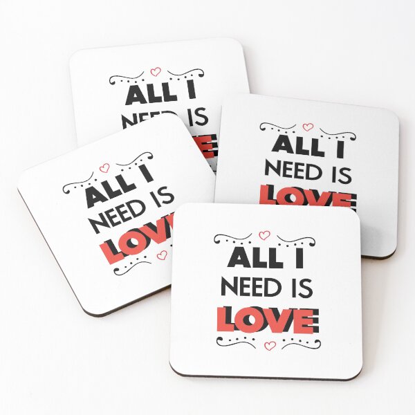 Item preview, ALL I NEED IS LOVE - love quotes, love meme designed and sold by Delandor.