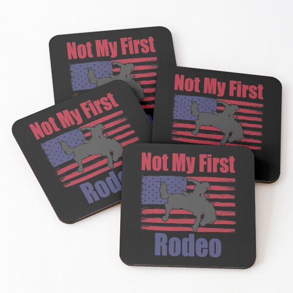 Item preview, Not My First Rodeo Horse Rider American Grunge Flag Horses Cowboy Rodeos Design designed and sold by Jason Gilbert.