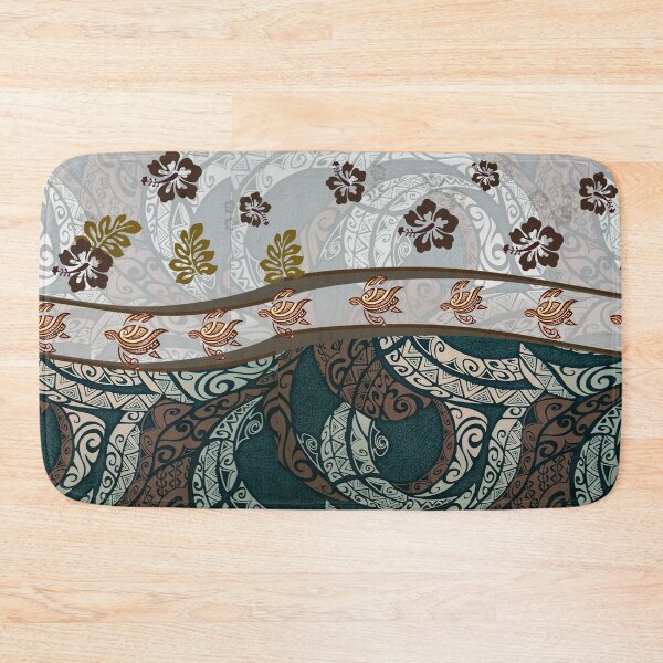 Item preview, Hawaiian Hibiscus Tapa and Sea Turtle designed and sold by J Marielle Designs.