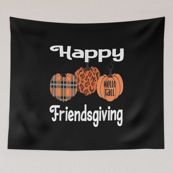 Item preview, Happy Friendsgiving Thanksgiving Plaid Design Pumpkin Fall designed and sold by Harleyharvey.